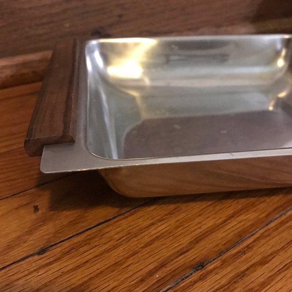 Vintage MCM Stainless steel serving tray set - Picture 2 of 4